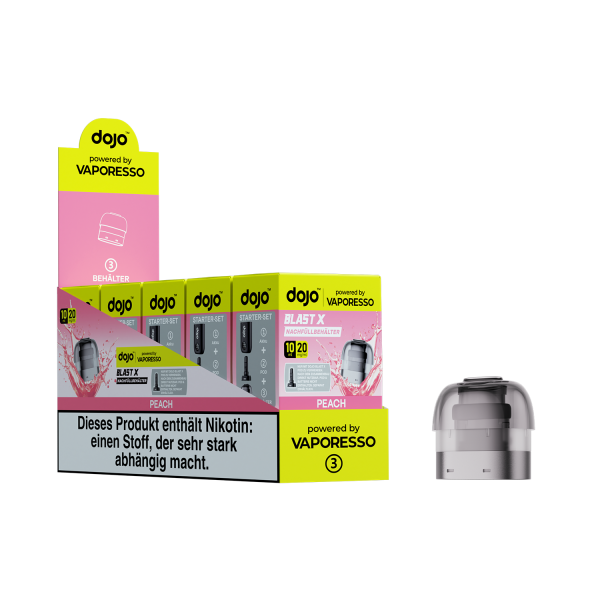 dojo™ BLAST X Liquid Nachfüllbehälter 5er Pack - Juicy Peach