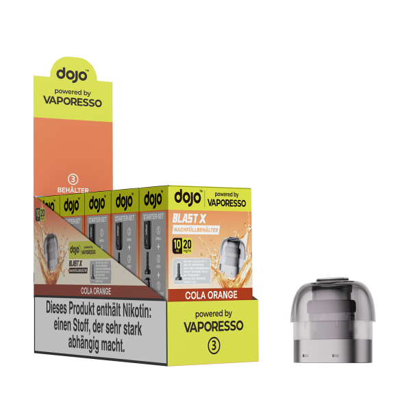 dojo™ BLAST X Liquid Nachfüllbehälter 5er Pack - Cola Orange
