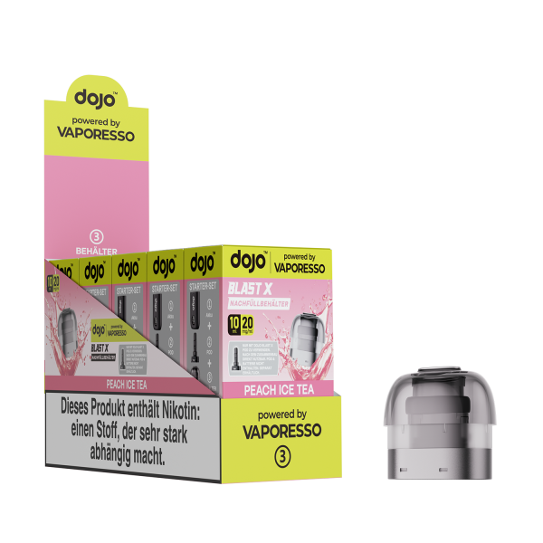 dojo™ BLAST X Liquid Nachfüllbehälter 5er Pack - Peach Ice Tea