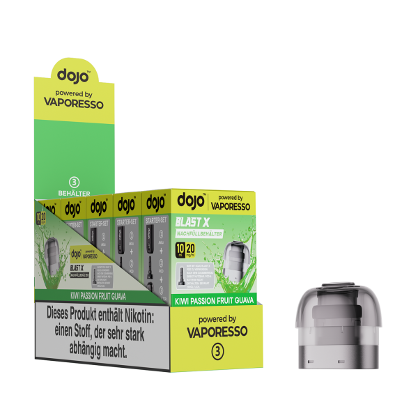 dojo™ BLAST X Liquid Nachfüllbehälter 5er Pack - Kiwi Passion Fruit Guava